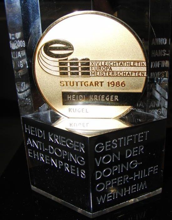 Der einstige Heidi Krieger Anti-Doping Ehrenpreis des DOH. (Foto: Jens Weinreich)