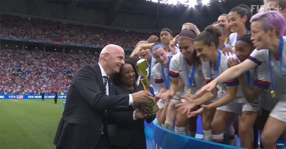 Siegerehrung WM 2019. (Screenshot FIFA TV)